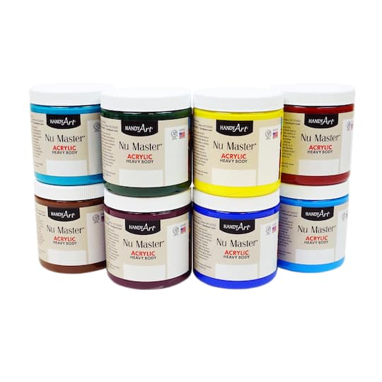 Handy Art® Nu Master® 8oz. Secondary Colors Heavy Body Acrylic Paint Set